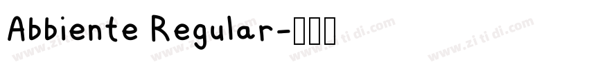 Abbiente Regular字体转换